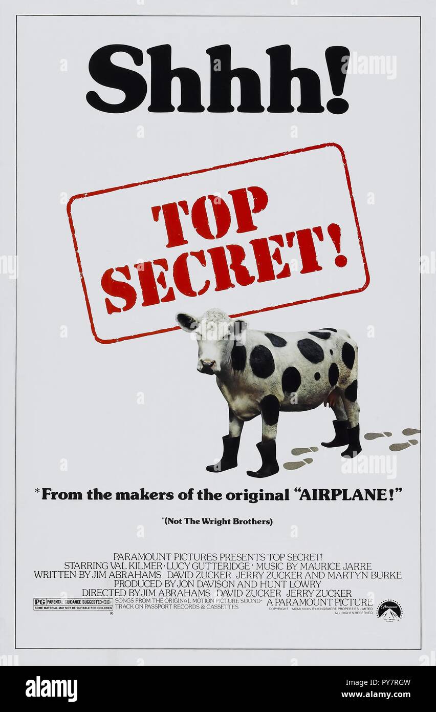 Original film title: TOP SECRET!. English title: TOP SECRET!. Year: 1984. Director: JIM ABRAHAMS. Credit: PARAMOUNT PICTURES / Album Stock Photo