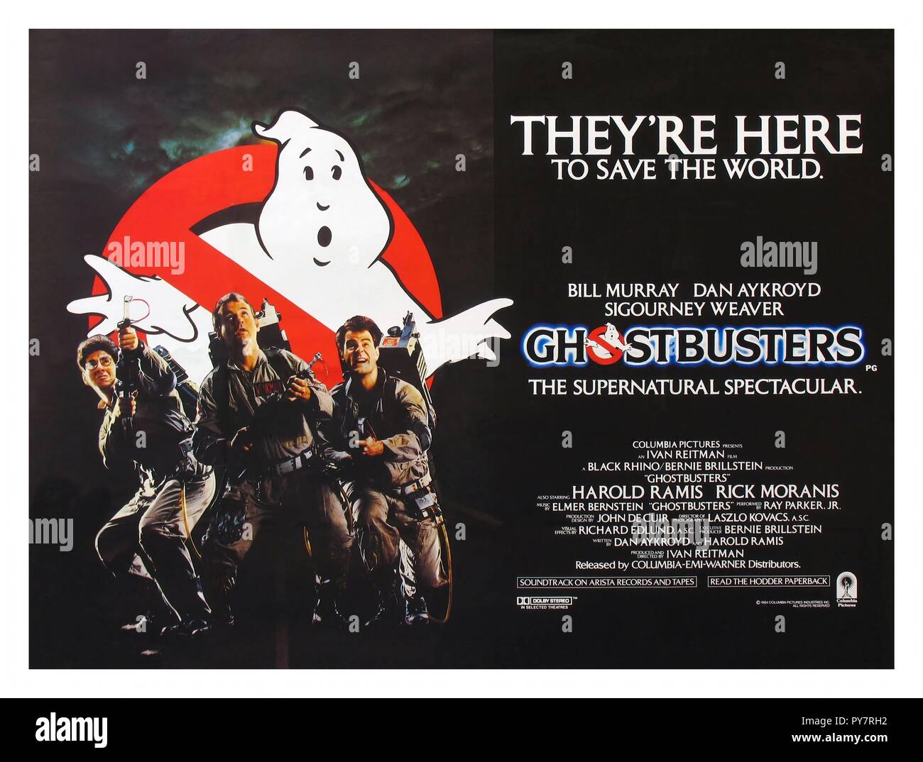 " Ghostbusters " Dan Ackroyd Bill Murray.classic 1984 Film Affiche Divers 