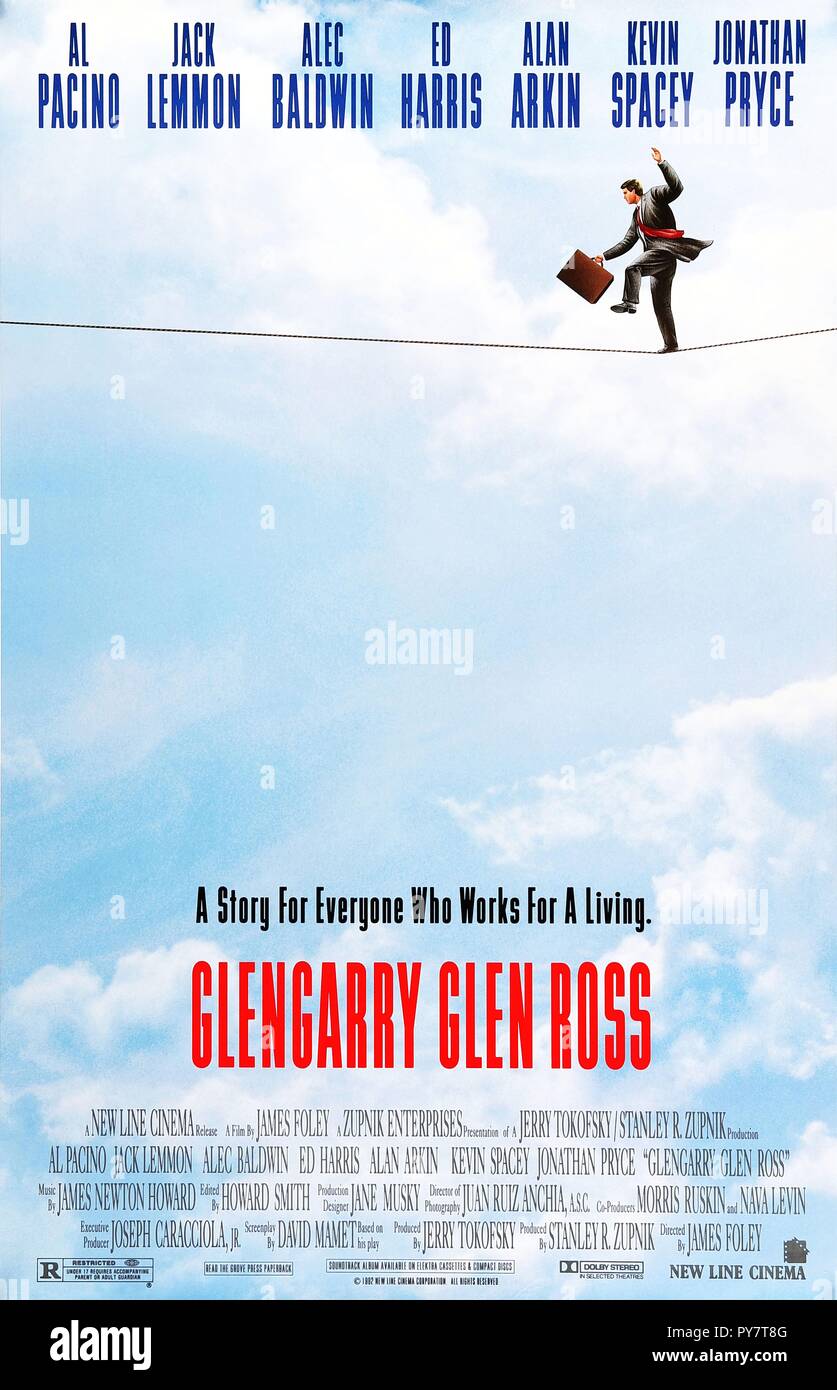 Original film title GLENGARRY GLEN ROSS. English title GLENGARRY GLEN