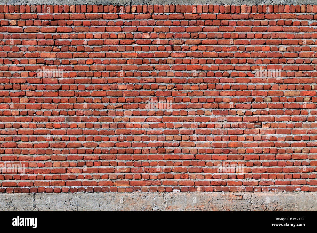 Red Brick Wall Concrete Blocks Wall Texture Stock Photo