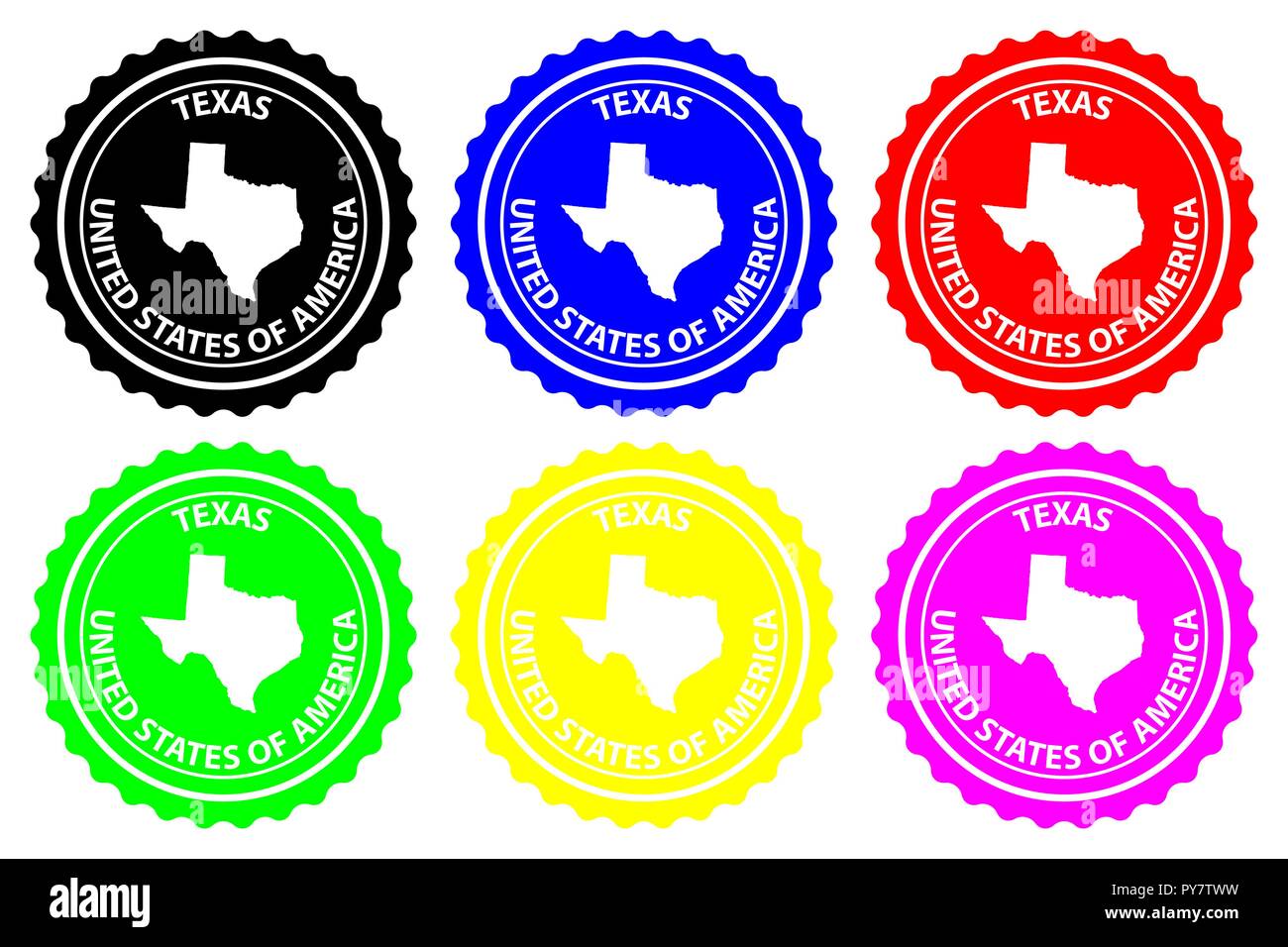 Texas - rubber stamp - vector, Texas (United States of America) map ...