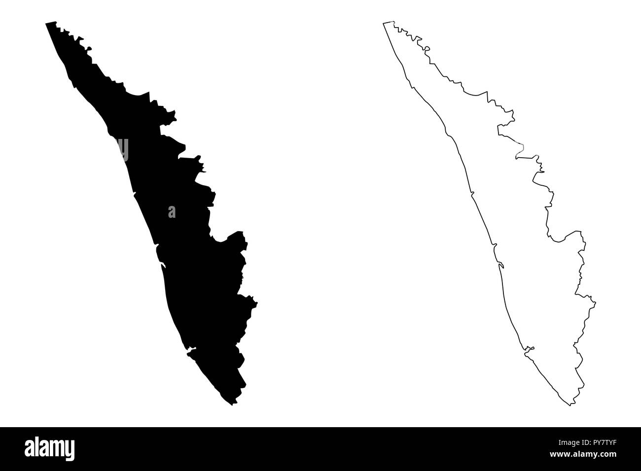 Kerala Map High Resolution Stock Photography And Images Alamy