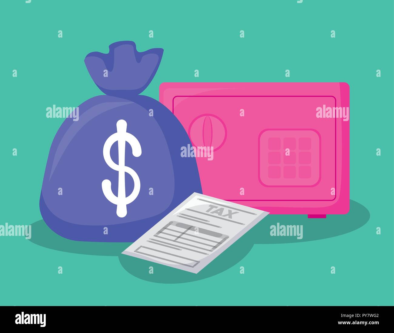 safe box with economy and financial icons vector illustration design ...