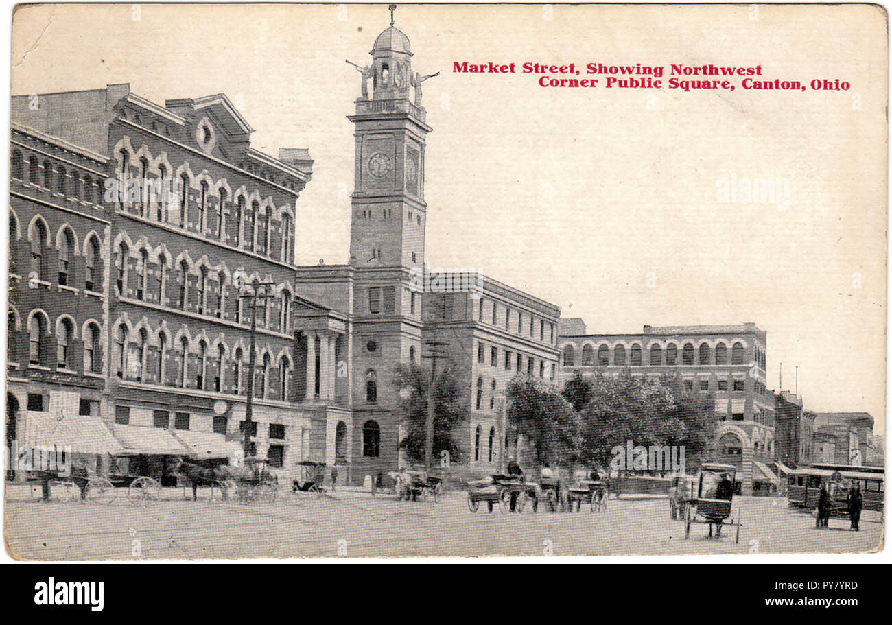 Market Street, Showing Northwest Corner Public Square, Canton, Ohio