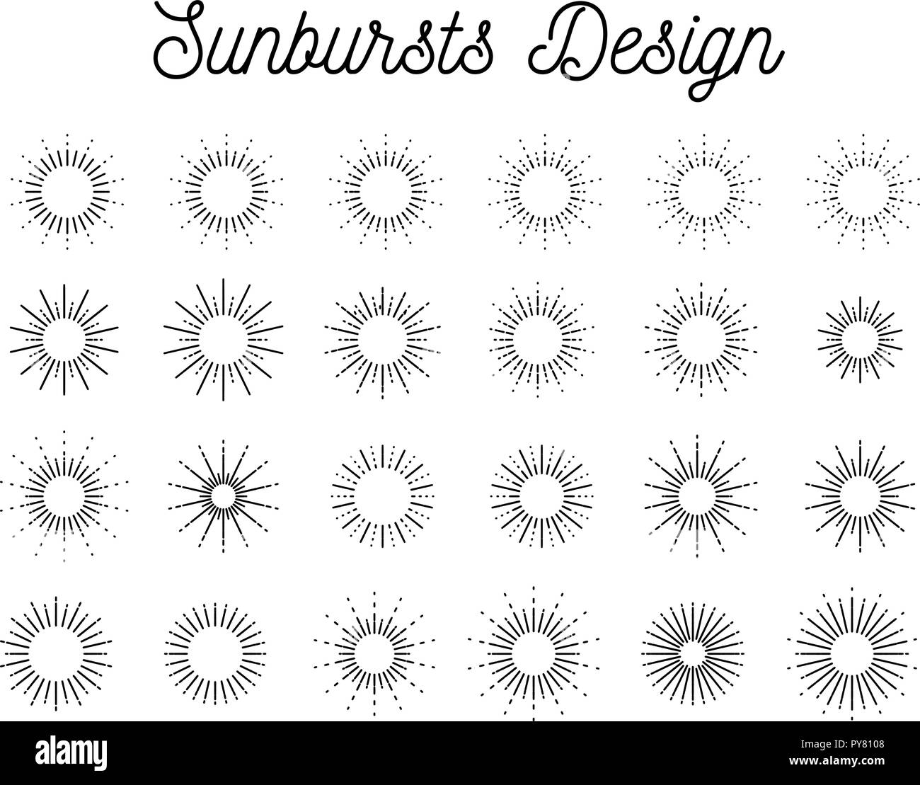 Hipster style vintage star burst with ray vector Stock Vector
