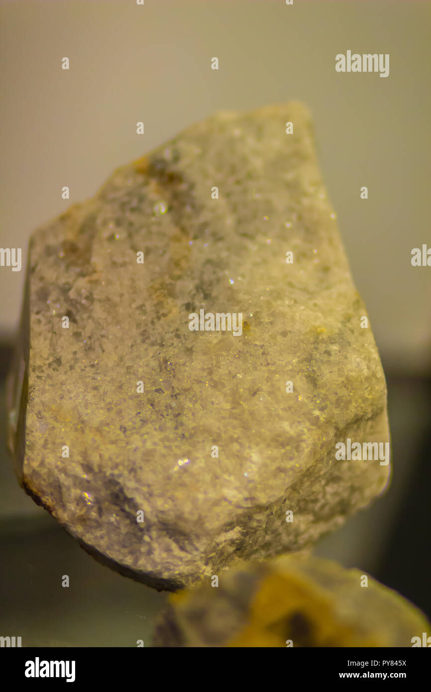 Marble stone specimen from mining and quarrying industries. Marble is a