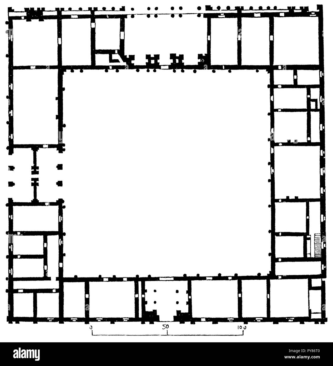 Palazzo del Te in Mantua, 1870 Stock Photo Alamy