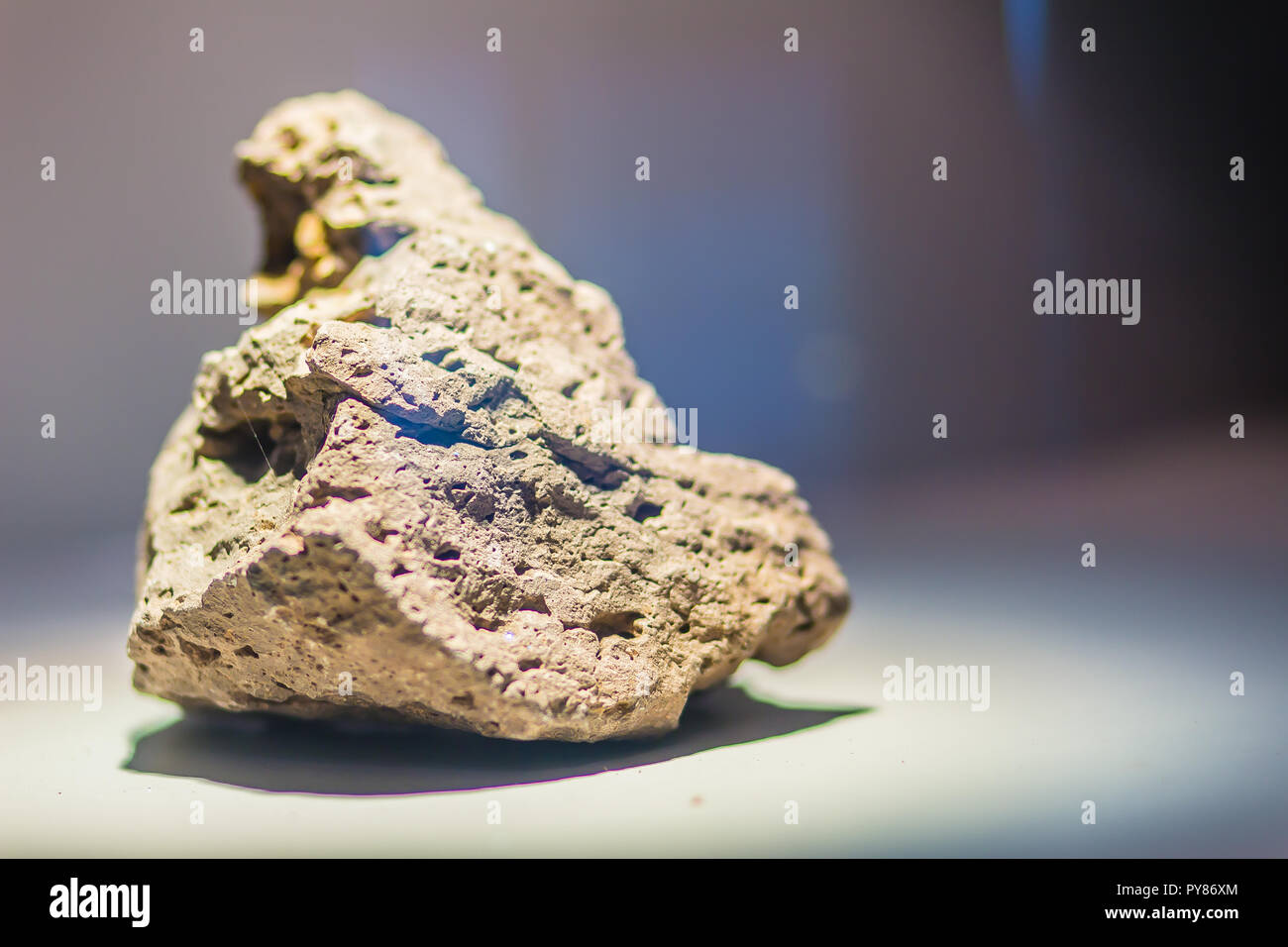 Basalt with a vesicular texture, It's also called vesicular basalt