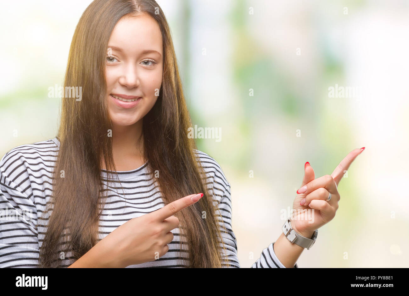 Young beautiful caucasian woman over isolated background smiling and ...