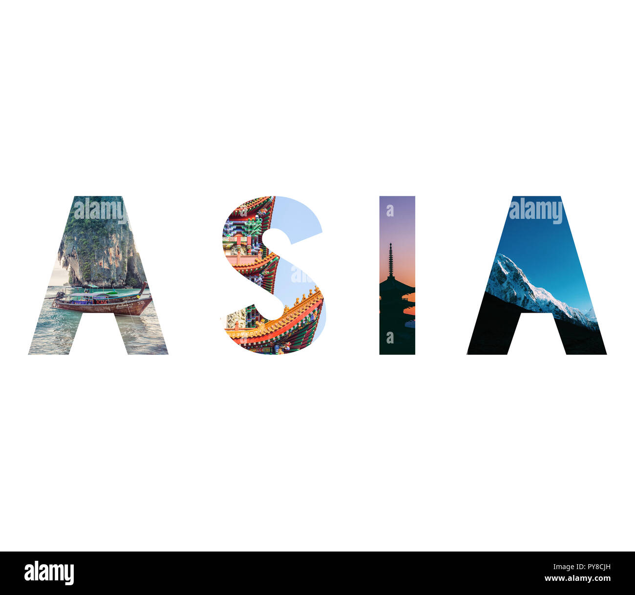 Explore Asia Minimalist Travel Poster.jpg - PYDTYY Stock Photo