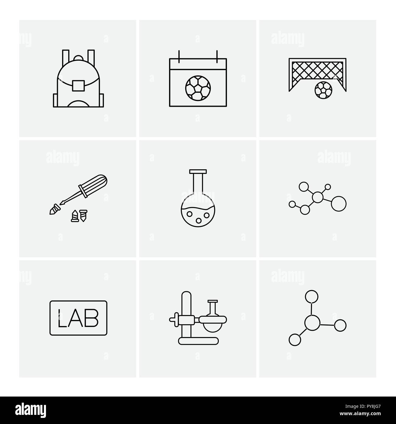 School Bag Football Goal Screw Driver Chmistry Beaker Flask Chemical Bonding Lab Board Chemcal Lab Logo Design Vector Sign Label Stock Vector Image Art Alamy School Bag Football Goal Screw Driver Chmistry Beaker Flask Chemical Bonding Lab Board Chemcal Lab Logo Design Vector Sign Label Stock Vector Image Art Alamy