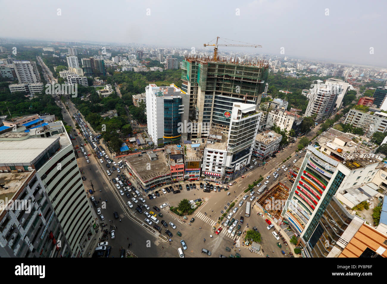 Aerial view of Gulshan area, Dhaka, Bangladesh Stock Photo Alamy