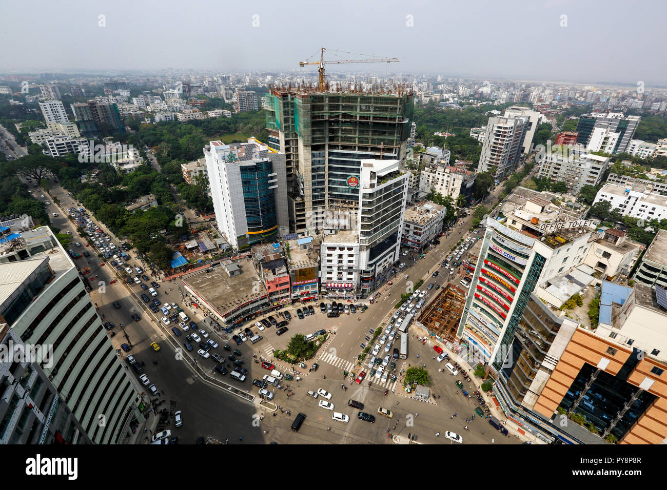 Aerial view of Gulshan area, Dhaka, Bangladesh Stock Photo Alamy