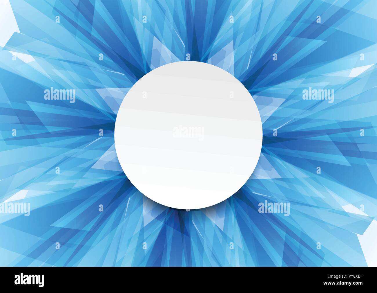 Blue bright abstract tech geometric shapes design. Concept abstract ...