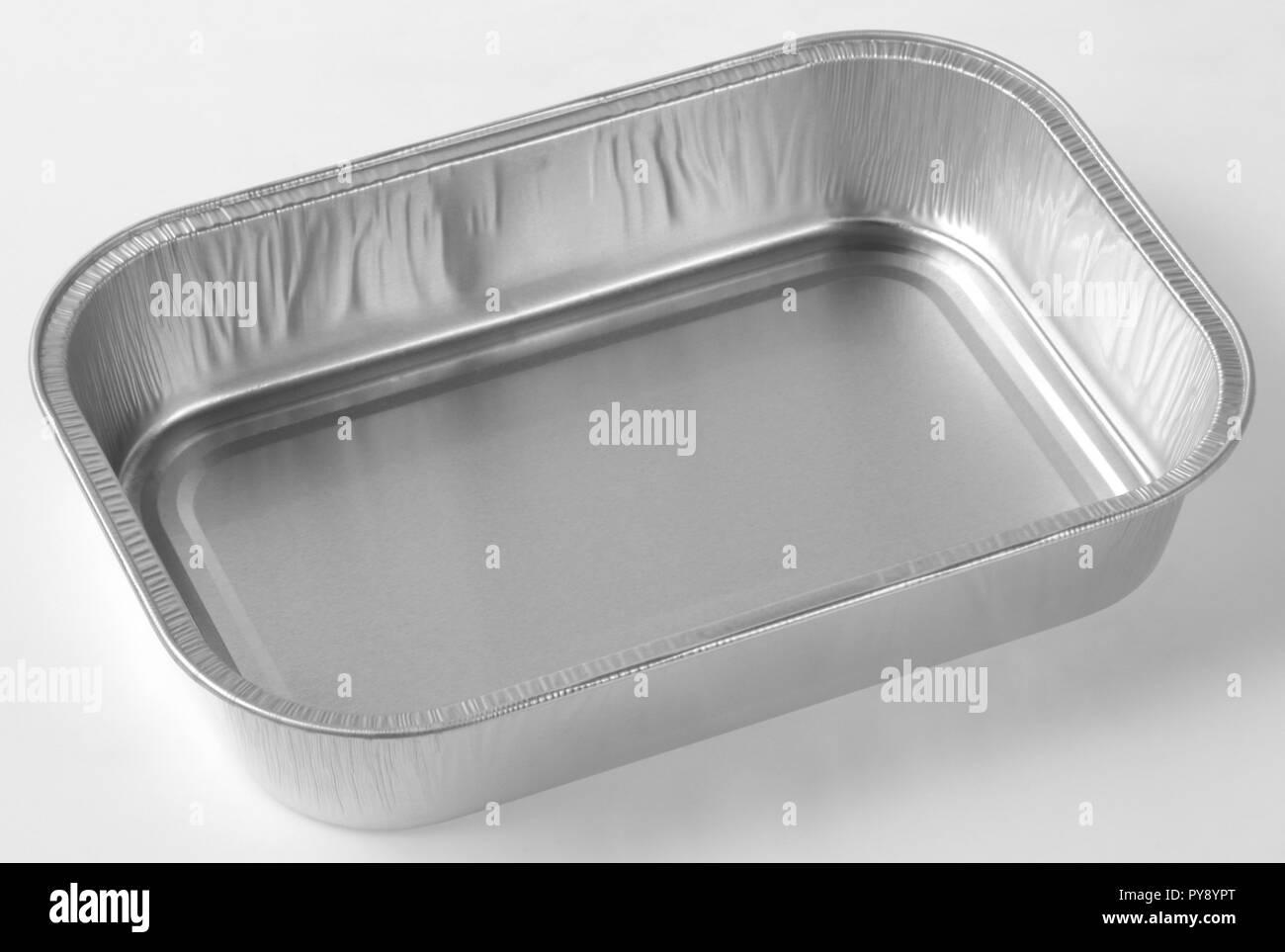 Baking foil plate isolated on white Stock Photo