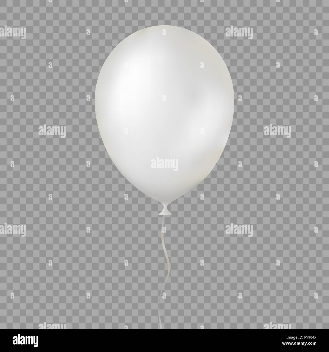 Vector illustration with flying air balloon over transparent background ...