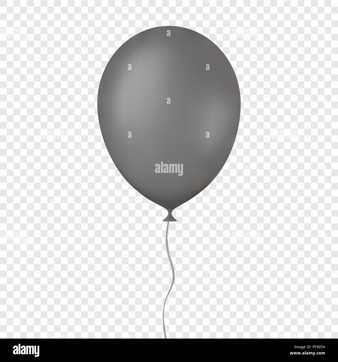 Vector illustration with flying air balloon over transparent background ...