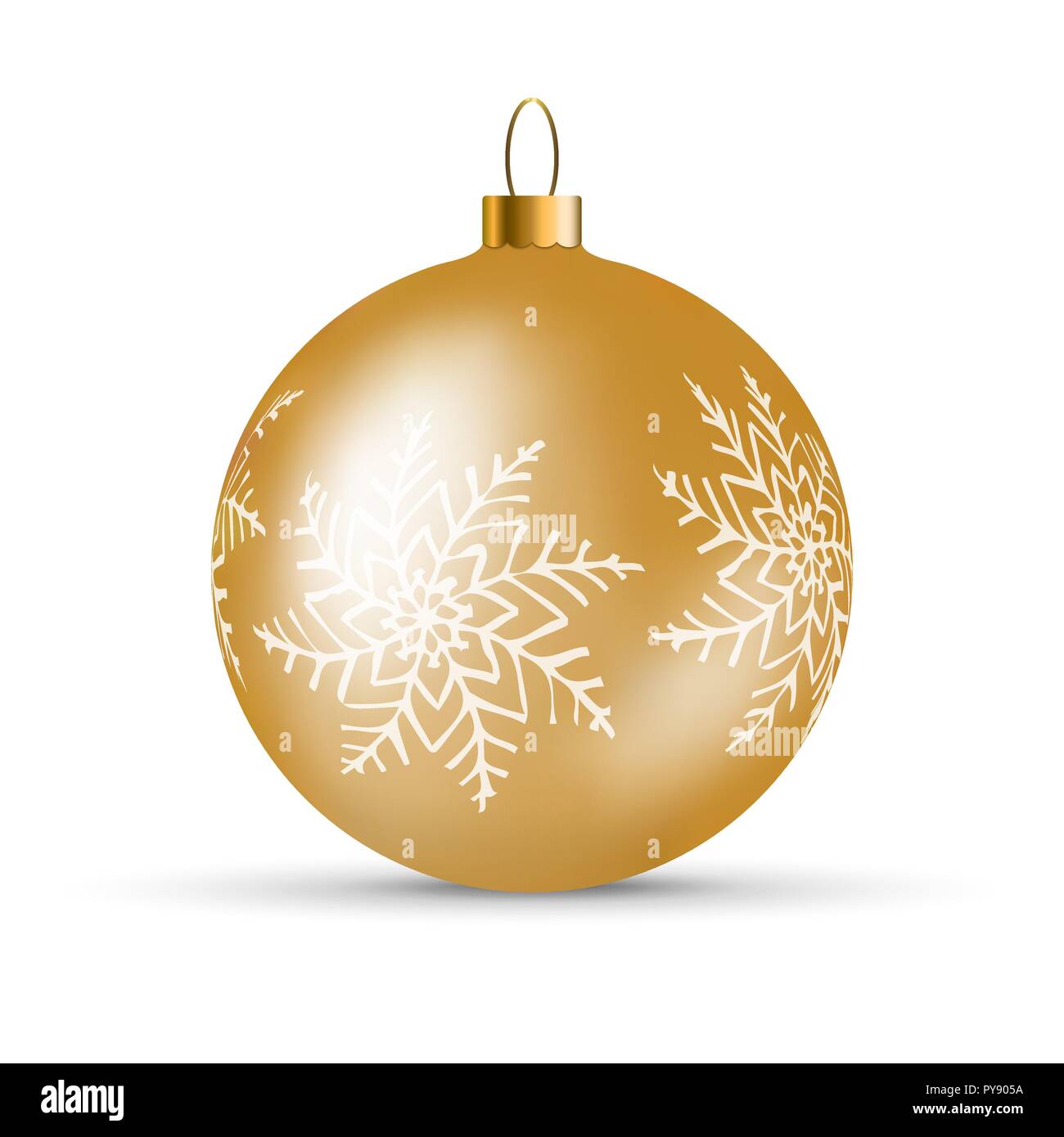 Vector illustration with decorated Christmas trees ball over ...