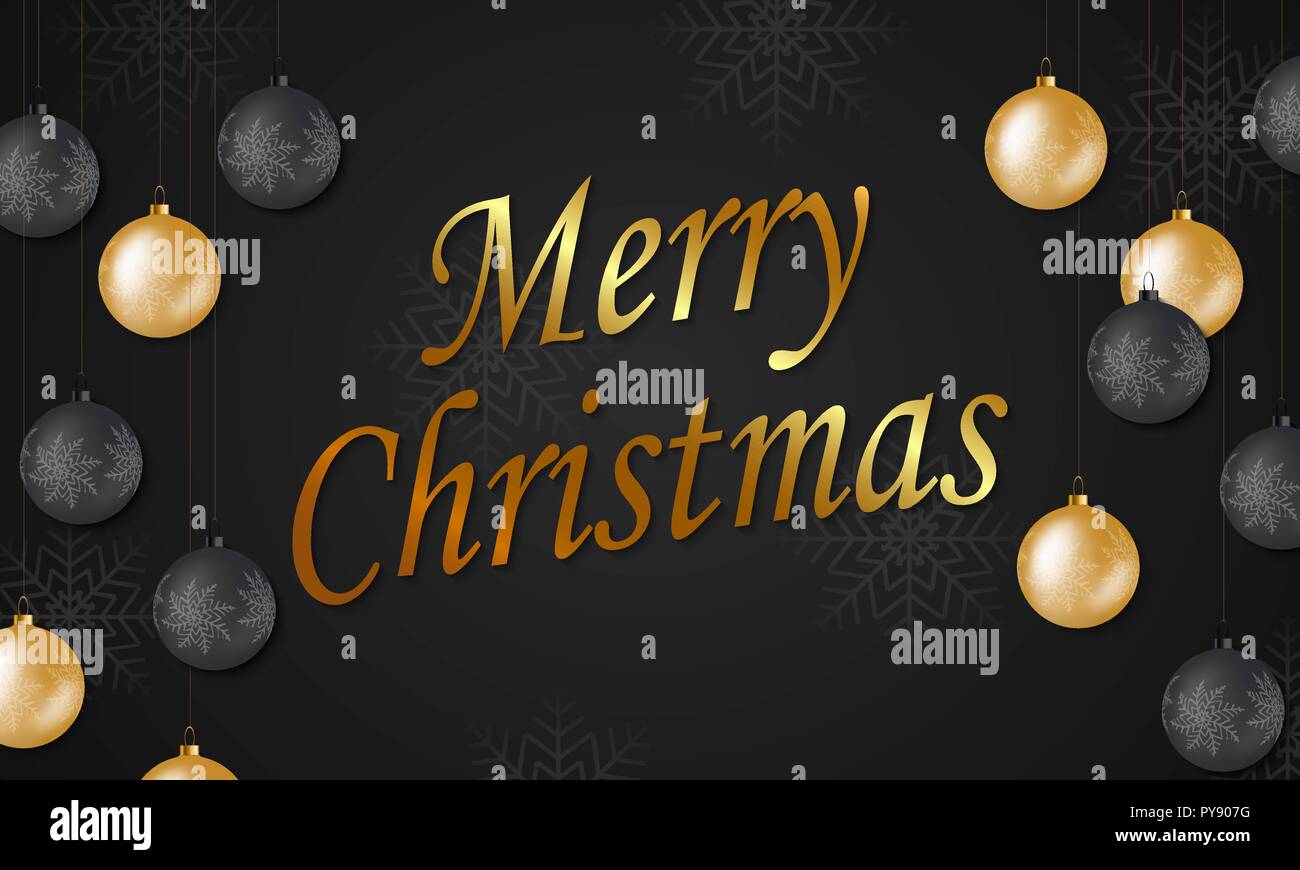 Colorful vector illustration of New Year card template with golden and ...