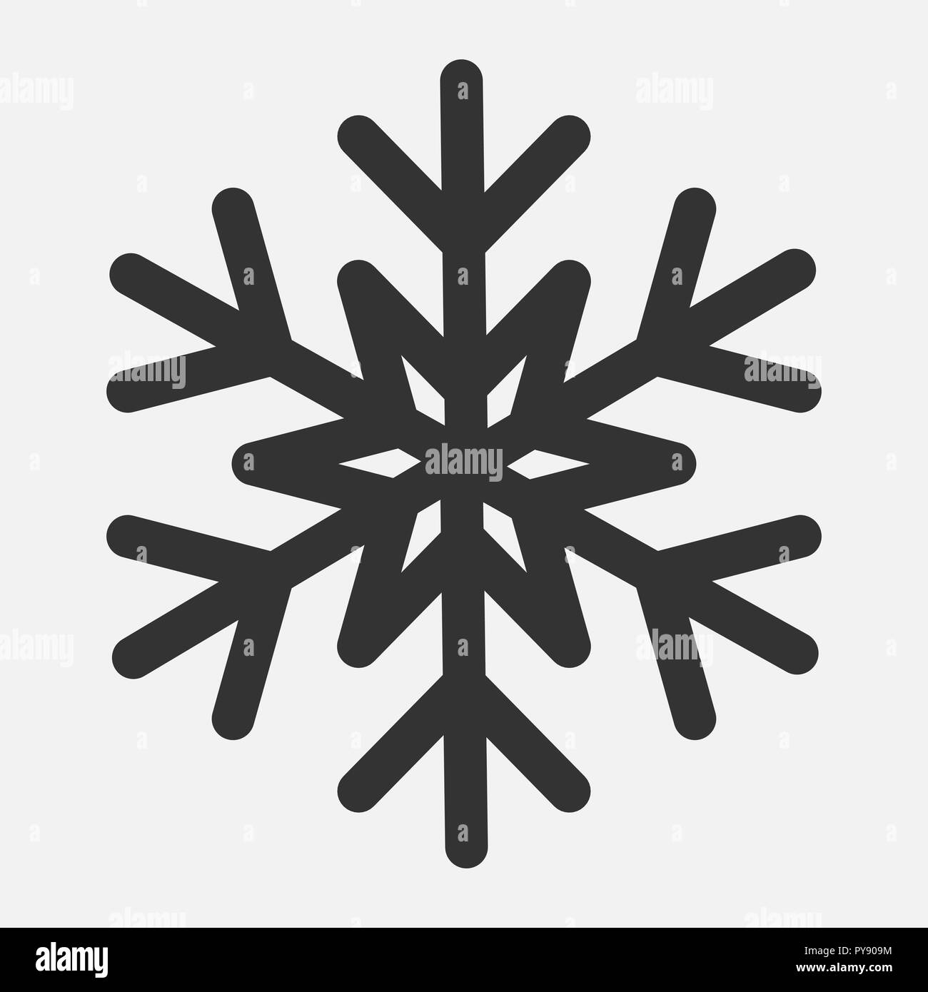 Vector illustration of snowflake template for winter holiday cards ...