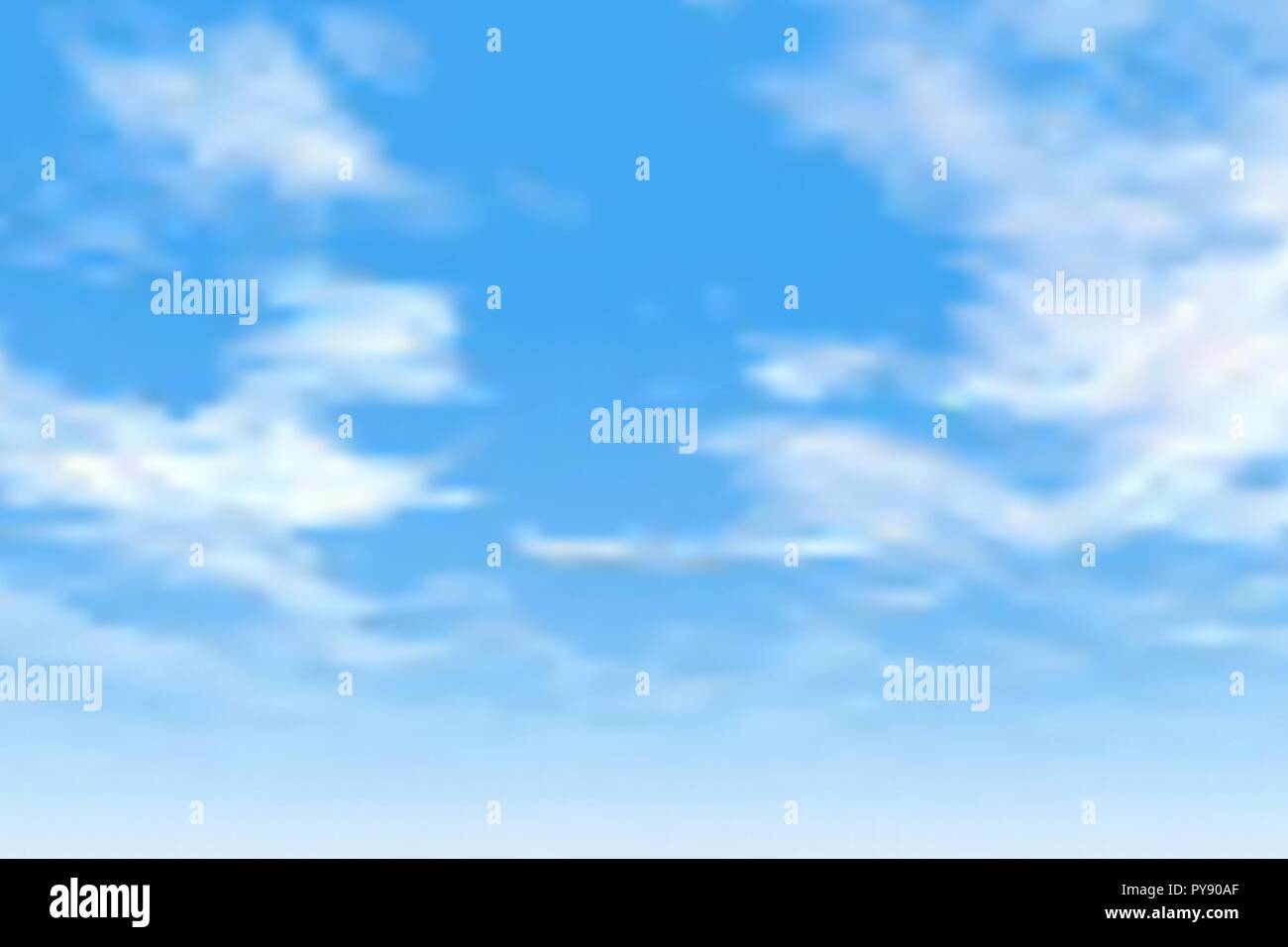 Colorful vector illustration of blue cloudy sky Stock Vector Image ...