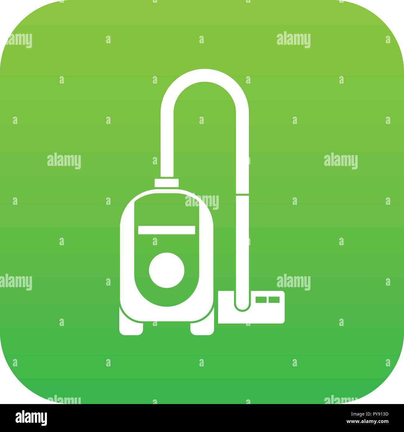 Vacuum cleaner icon digital green Stock Vector