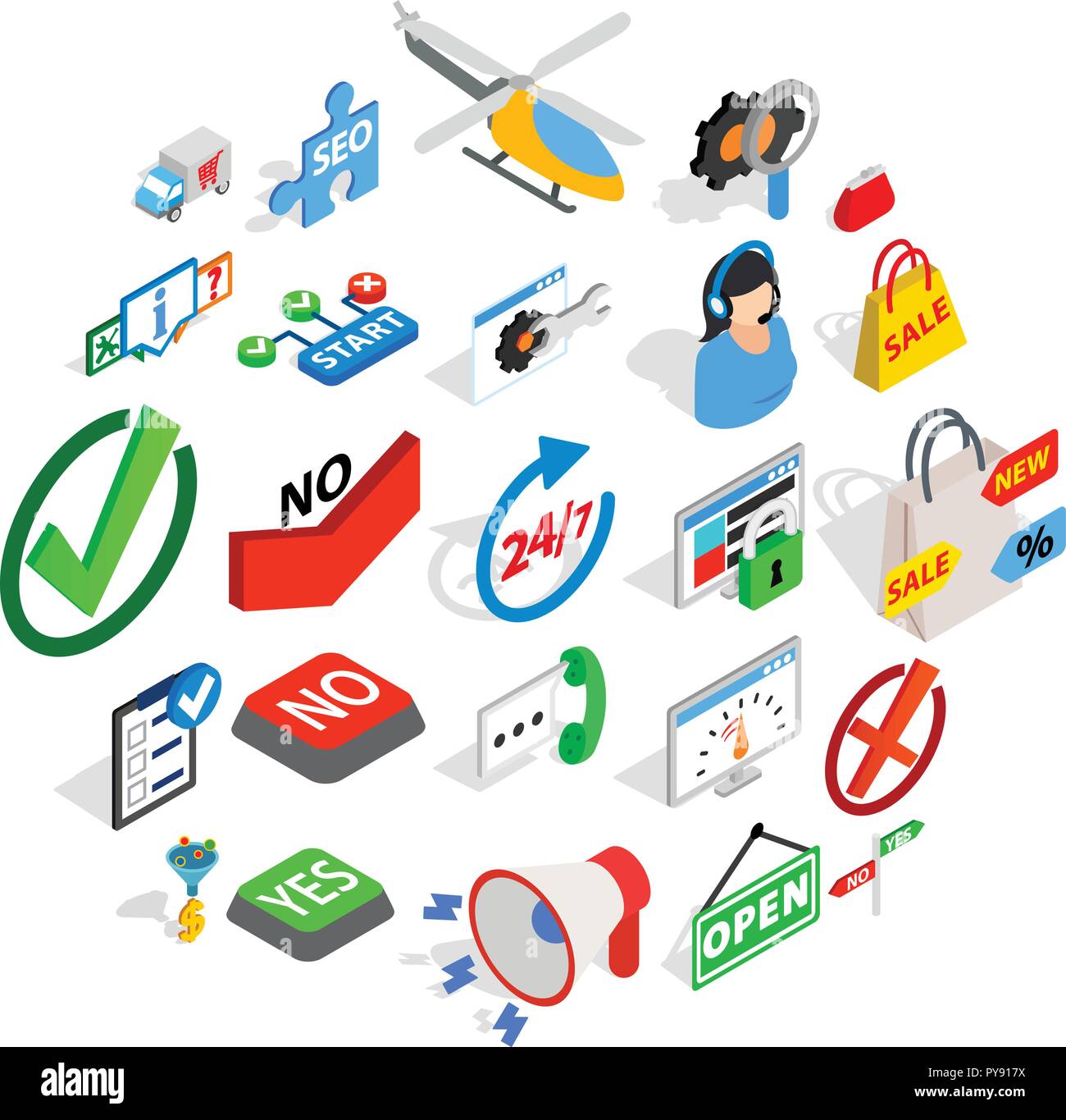 Firm icons set, isometric style Stock Vector Image & Art - Alamy