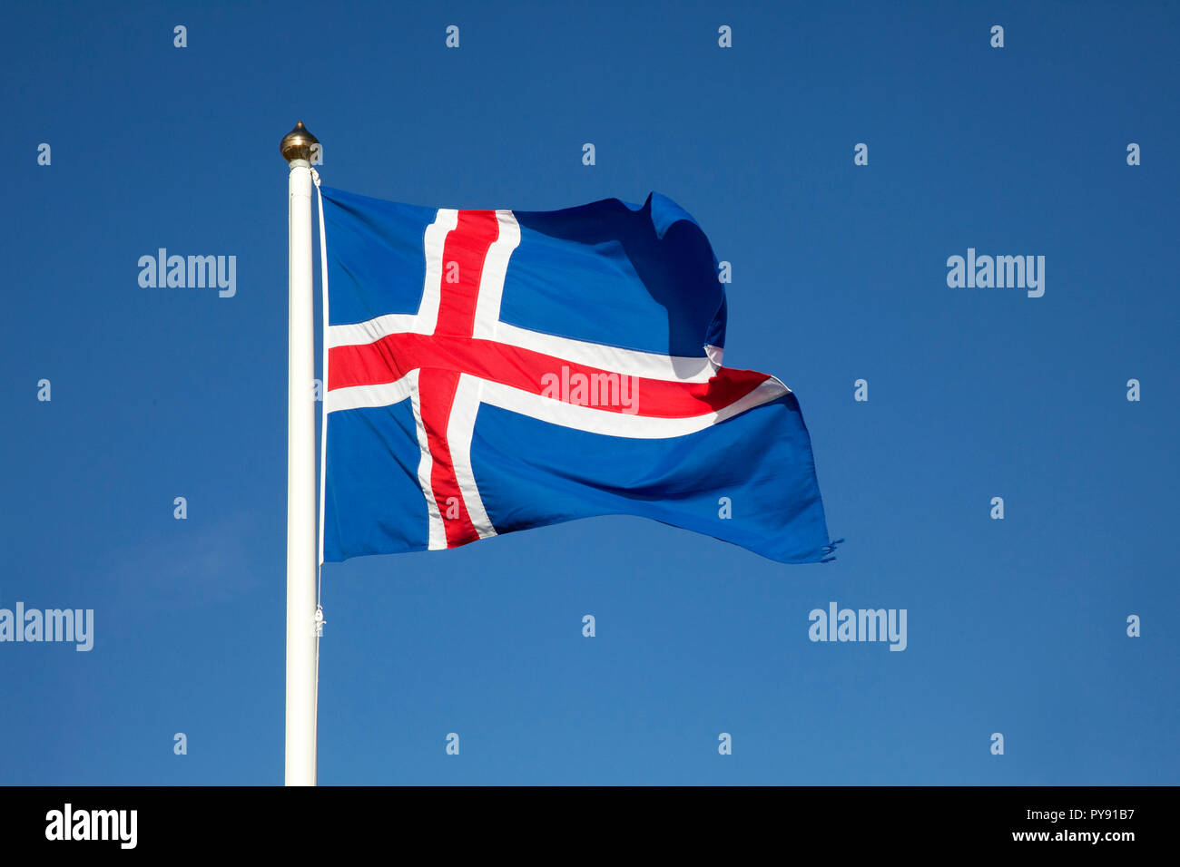 Iceland Flag Stock Photo