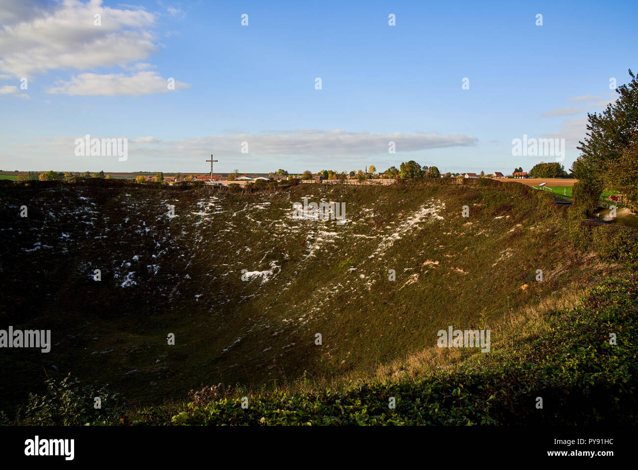 Lochnagar mine crater at La Boisselle in France Stock Photo Alamy