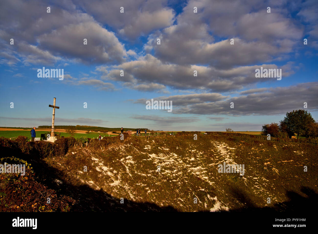 Lochnagar mine crater at La Boisselle in France Stock Photo Alamy