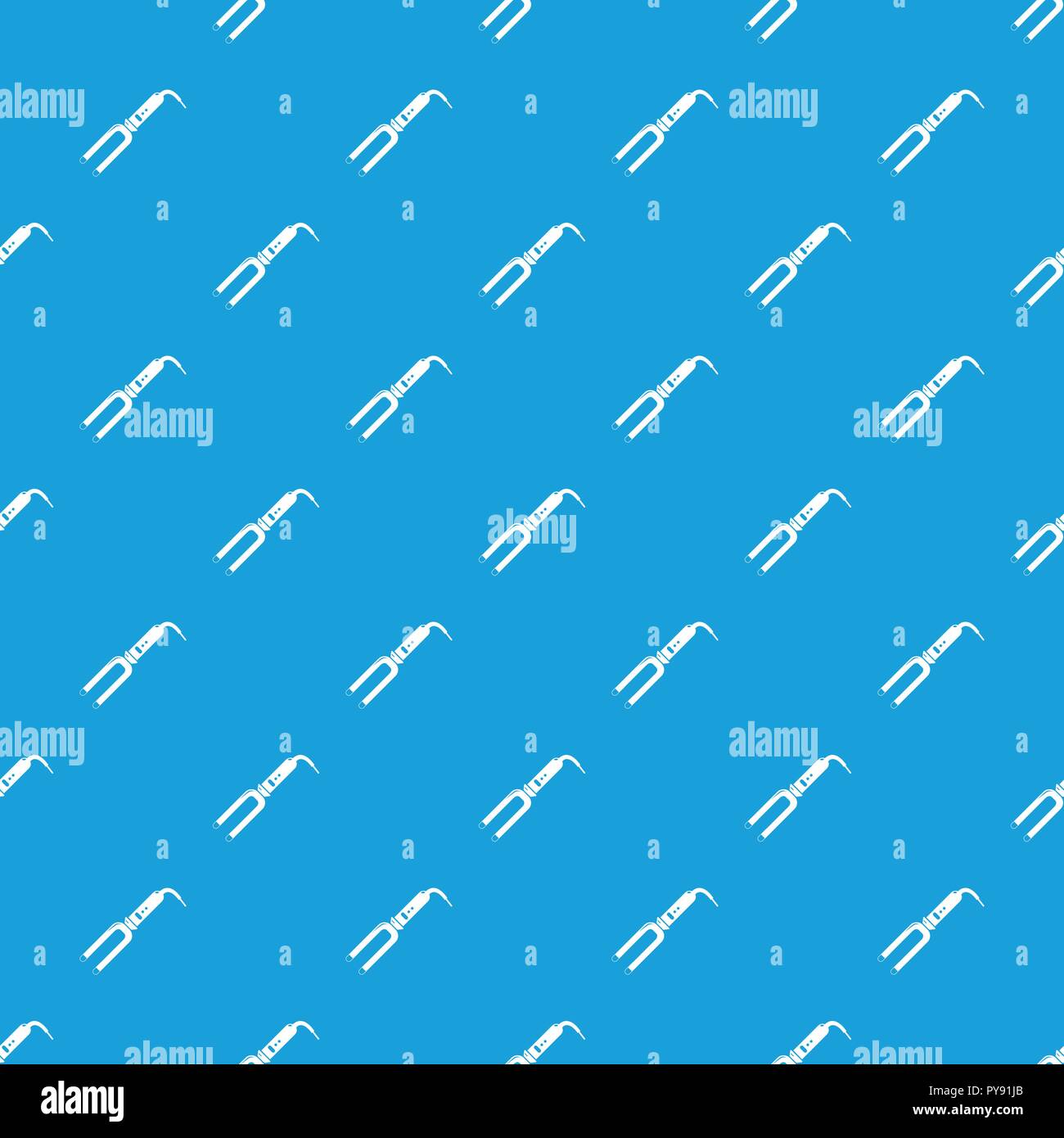 Hair curl pattern vector seamless blue Stock Vector