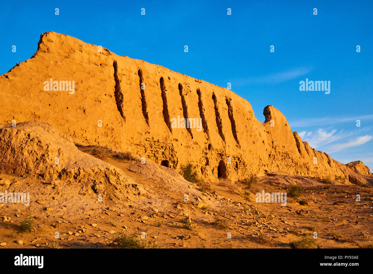 Uzbekistan, Karakalpakstan province, desert citadel, Ayaz Kala Stock