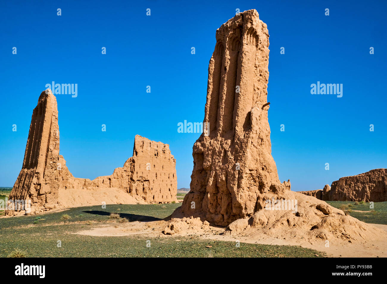 Uzbekistan, Karakalpakstan province, desert citadel, Zhampyk Kala Stock