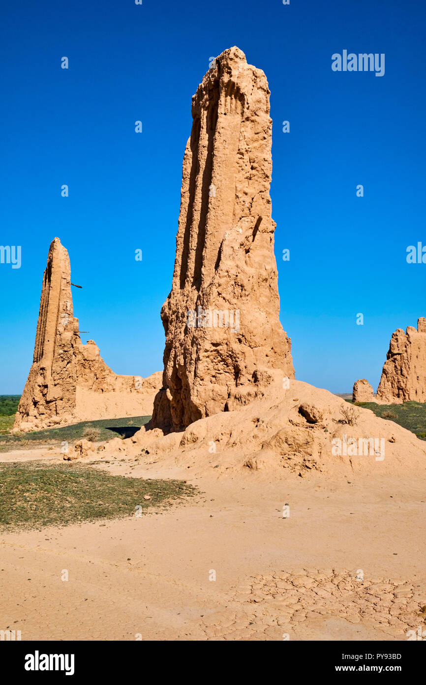Uzbekistan, Karakalpakstan province, desert citadel, Zhampyk Kala Stock