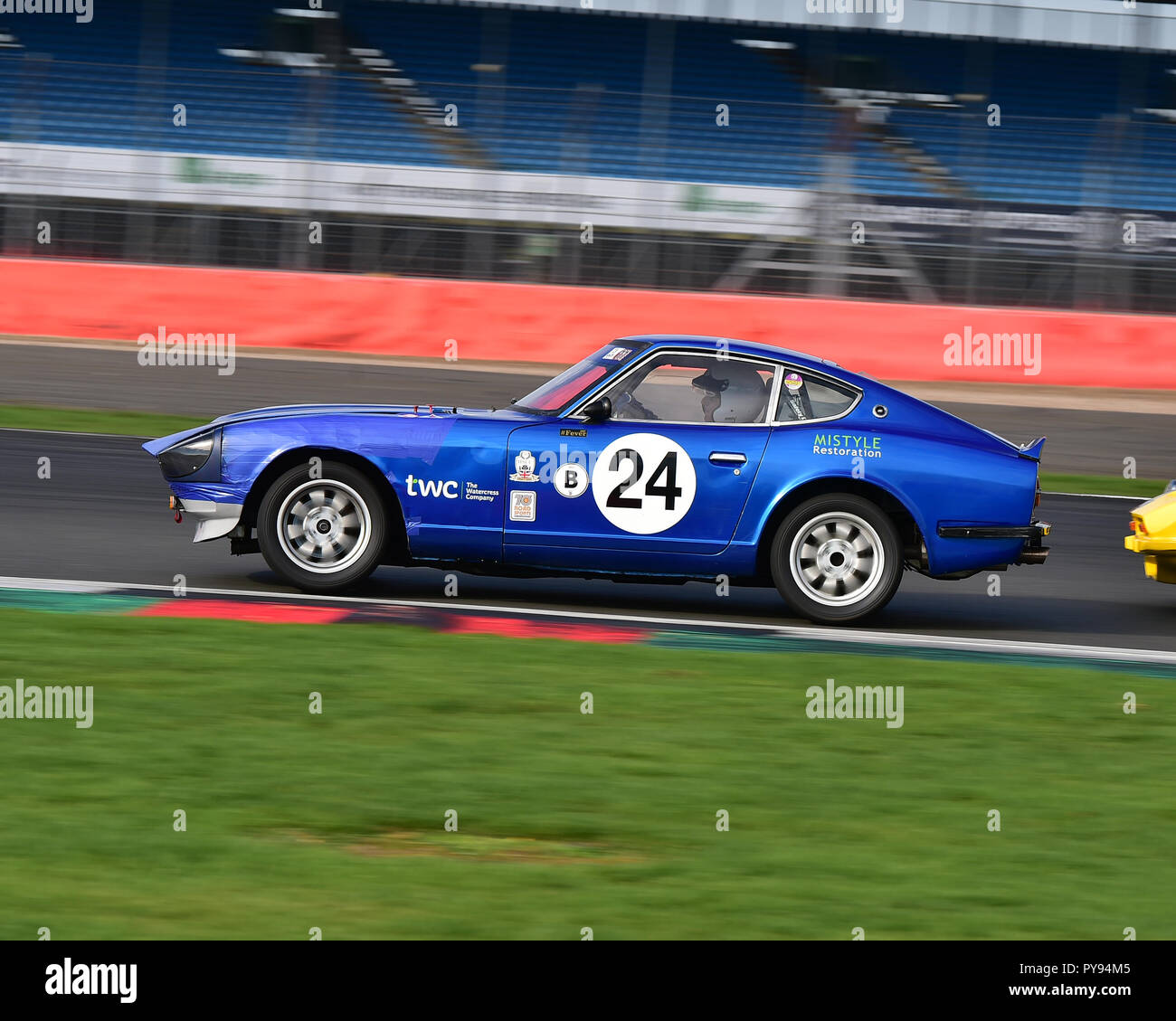 Charles Barter, Datsun 240Z, HSCC 70's Road Sports, Silverstone Finals Historic Race Meeting, Silverstone, October 2018, cars, Classic Racing Cars, Hi Stock Photo