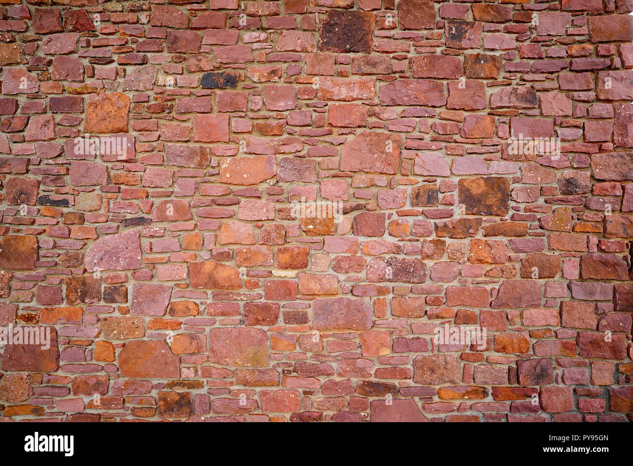 Slate stone masonry stone wall in Andorra Pyrenees Stock Photo Alamy
