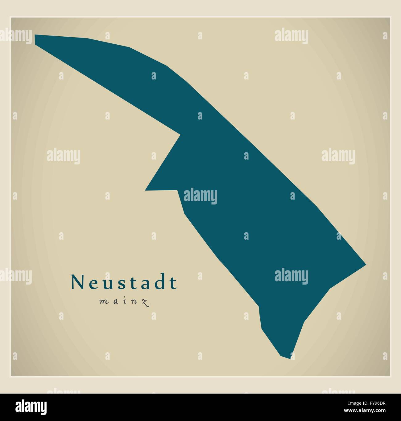 Modern District Map Mainz Neustadt Germany Stock Vector Image & Art Alamy