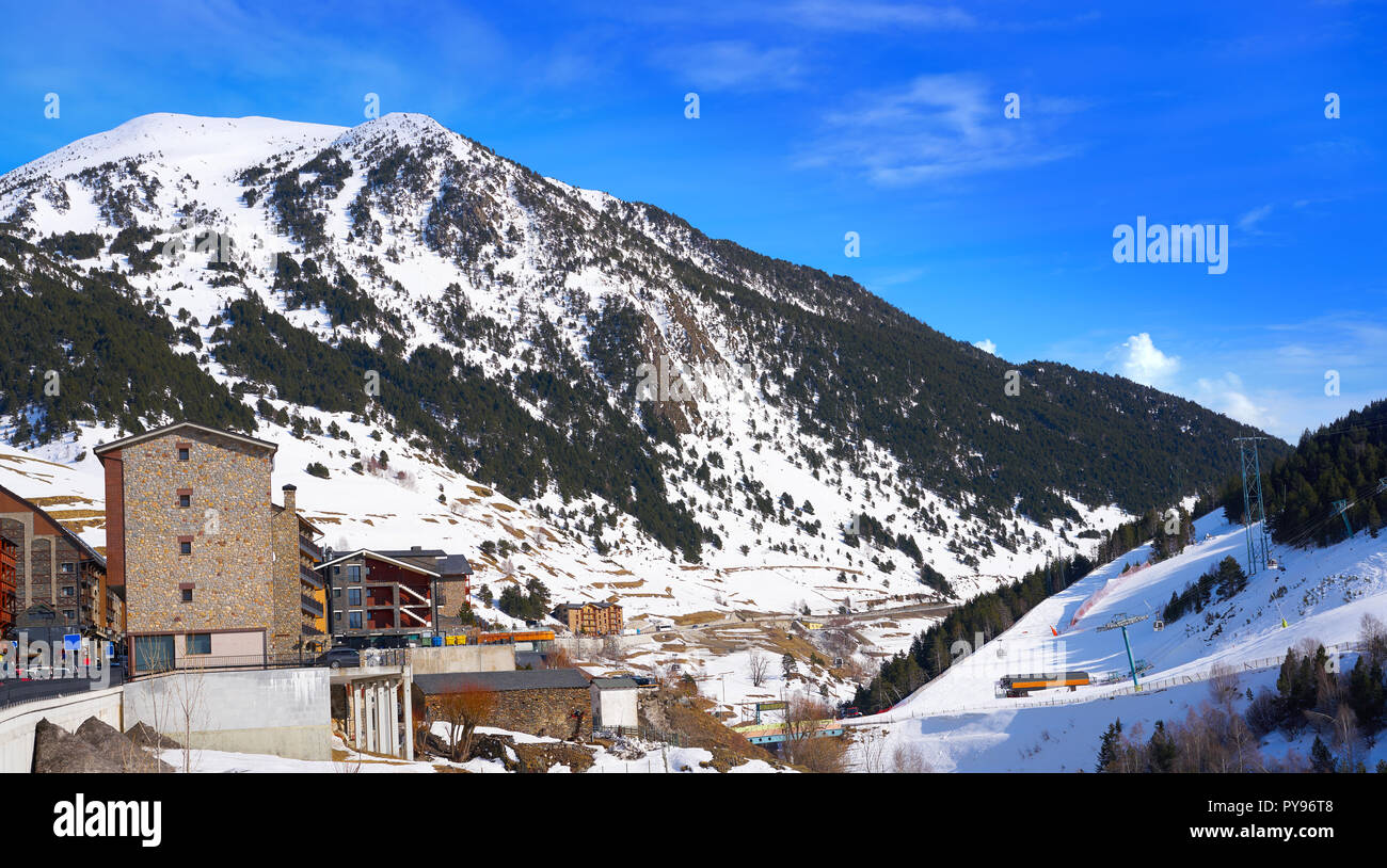 Soldeu ski resort in Andorra at Grandvalira sector Pyreenees Stock Photo -  Alamy