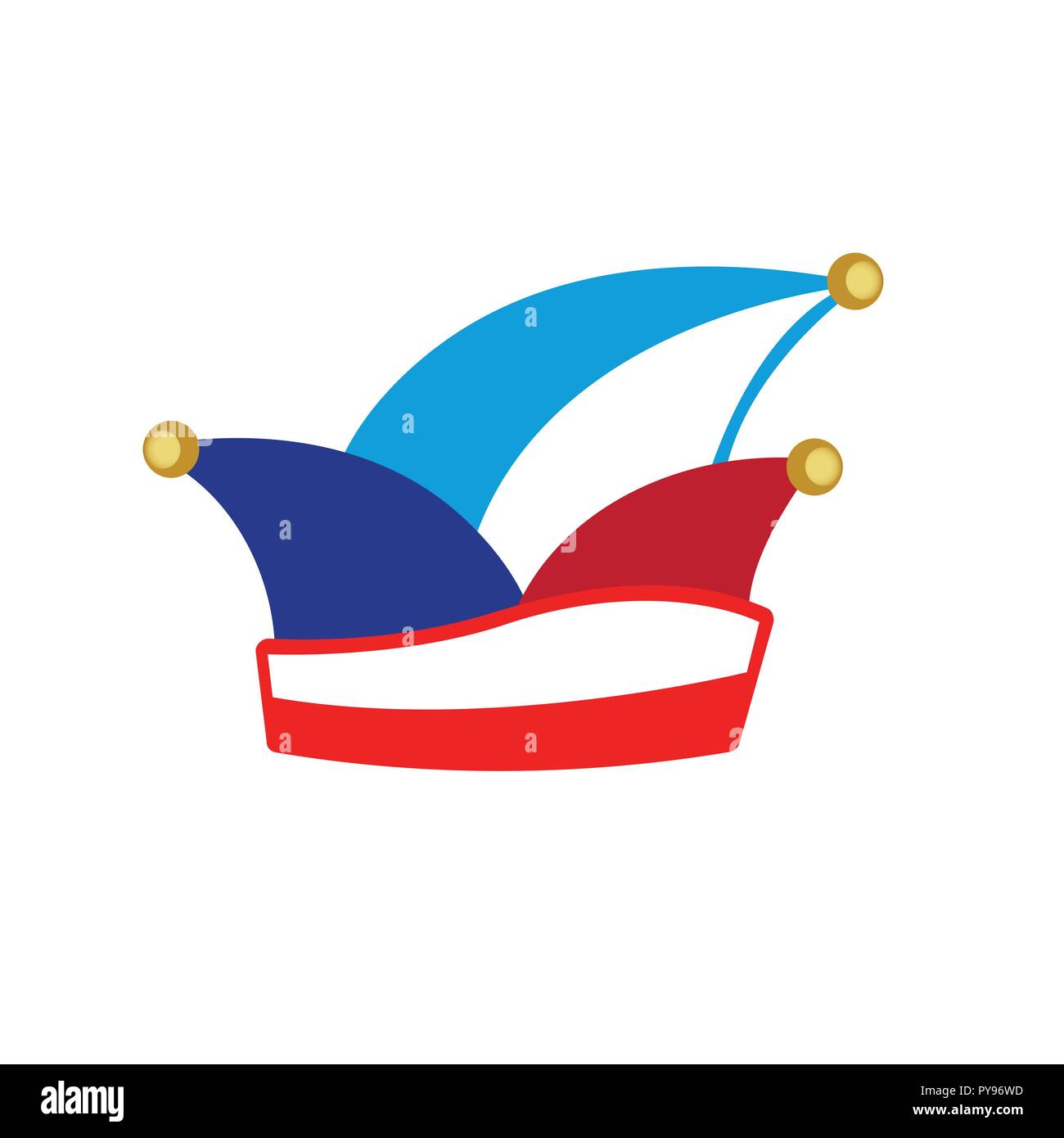 carnival traditional cap isolated on a white background vector illustration EPS10 Stock Vector