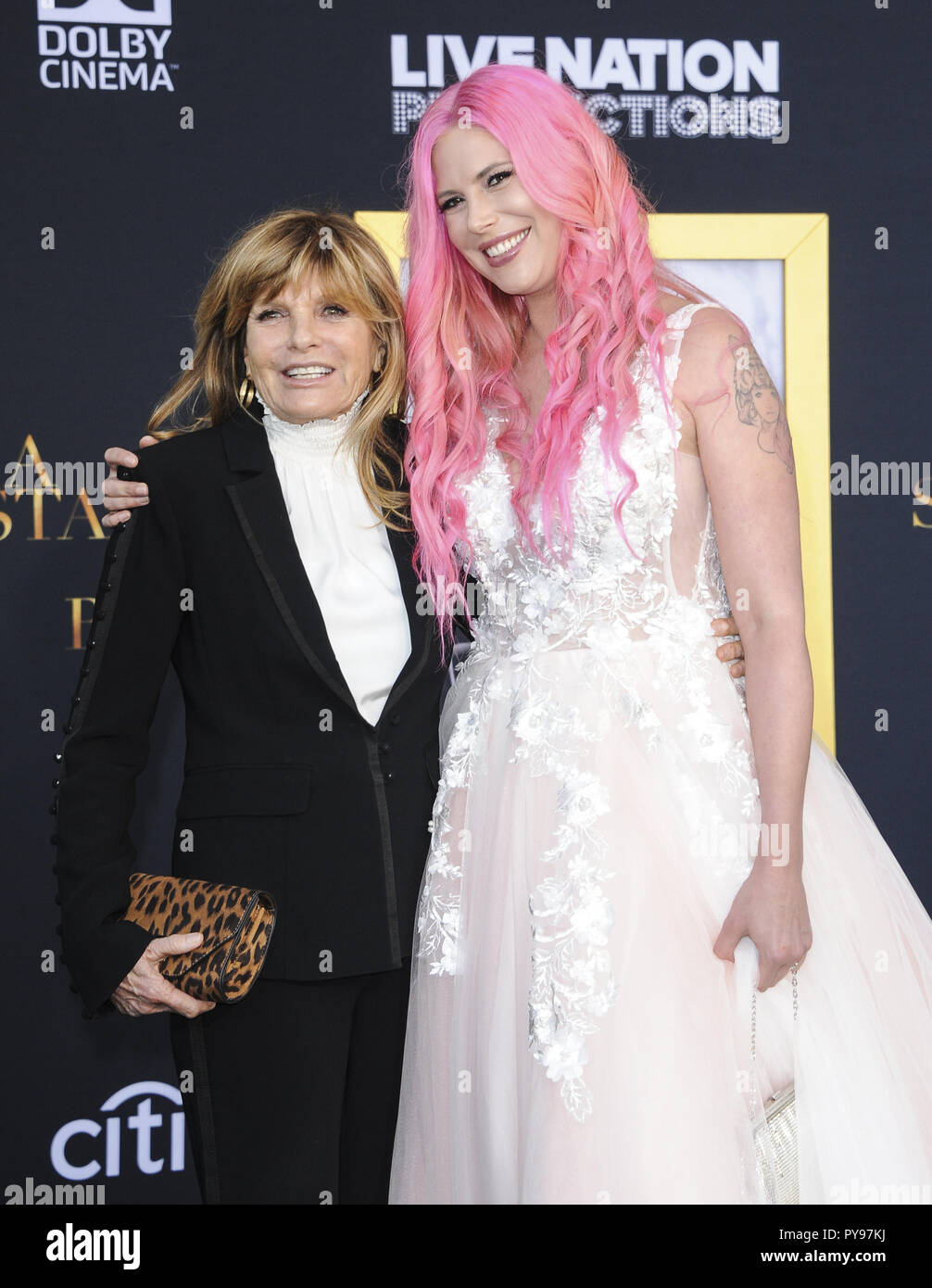 Film Premiere Star is Born  Featuring: Katherine Ross, Cleo Rose Elliott Where: Los Angeles, California, United States When: 24 Sep 2018 Credit: Apega/WENN.com Stock Photo