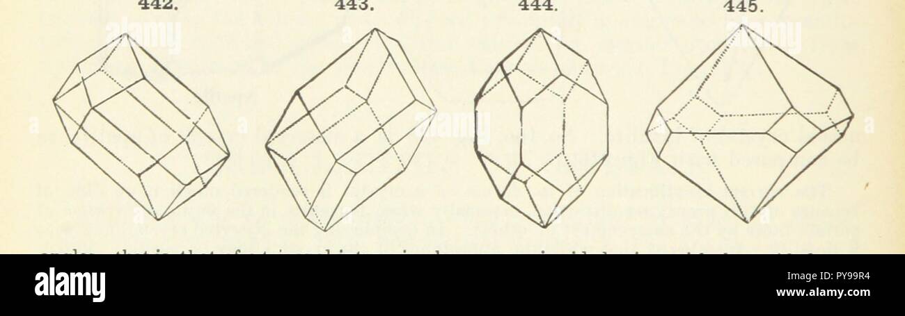 page 152 of '[A Text-Book of Mineralogy. With an extended treatise on crystallography and physical mineralogy . on the plan and with the co-operation of . James D. Dana . With . woodcuts . Newly revised 0044. Stock Photo