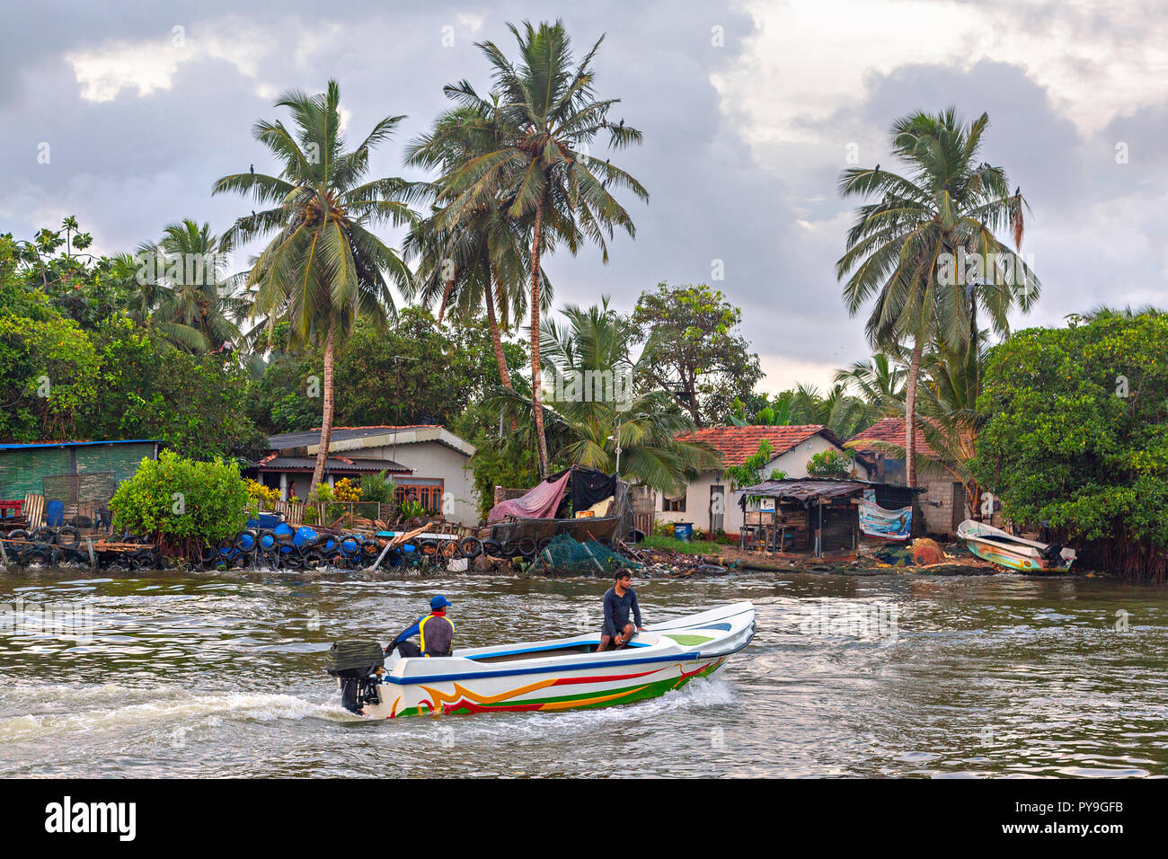 Fishing town of Negombo, Sri Lanka Stock Photo