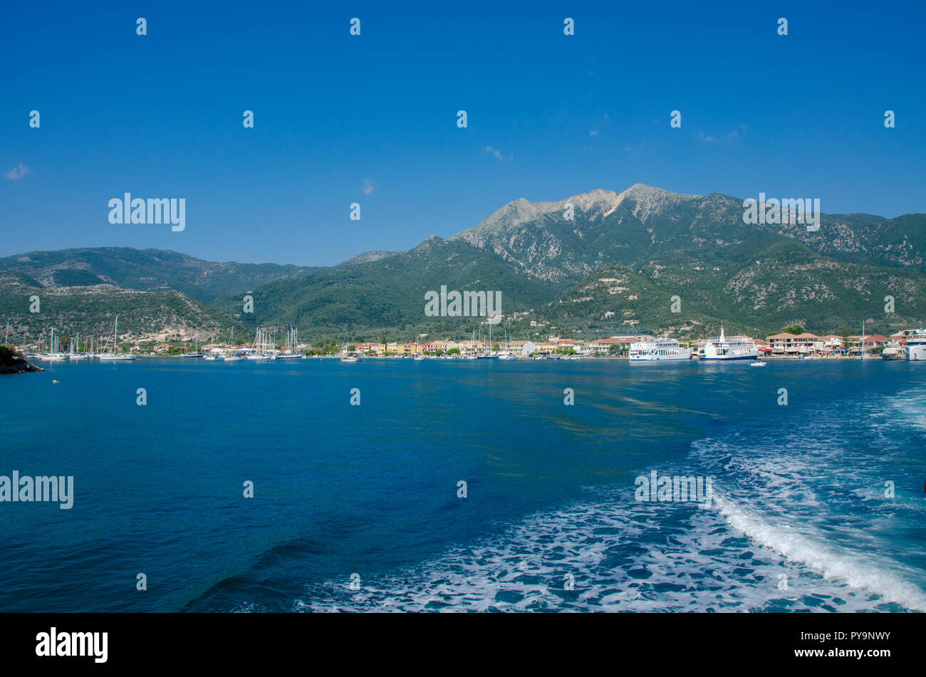 Lefkada Island - Nidri city - Ionian sea - Greece – Mediterranean Stock Photo