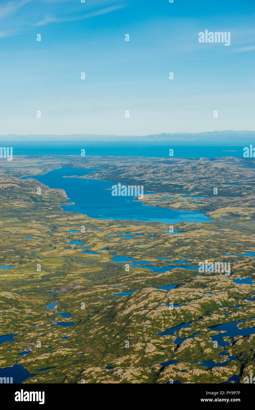 Iliamna Lake in distance, Alaska, USA. Stock Photo