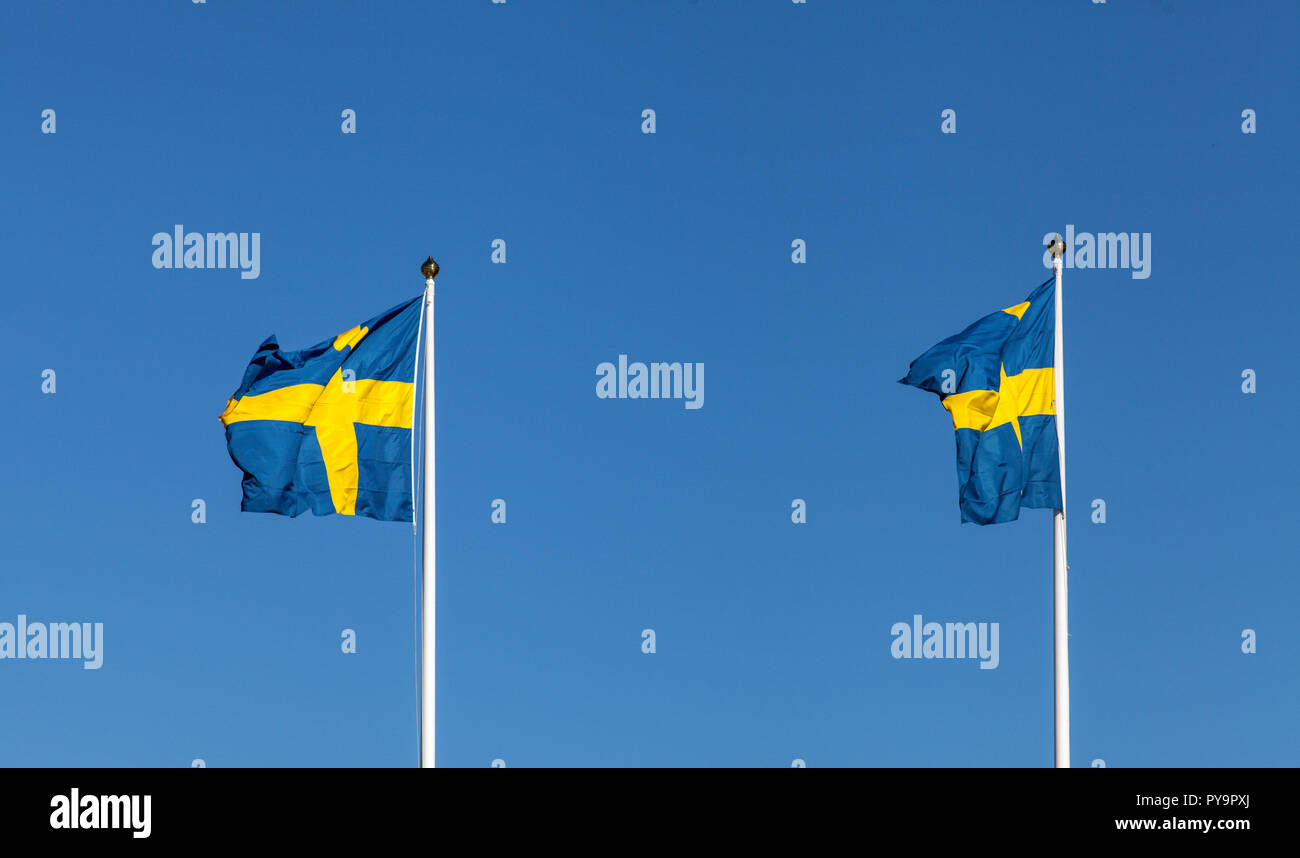 Two swedish flags hi-res stock photography and images - Alamy
