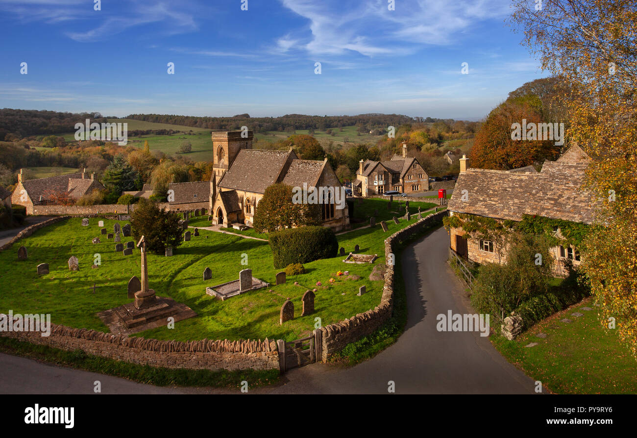 Village of Snowshill,Cotswolds,Gloucestershire,England,Europe Stock Photo
