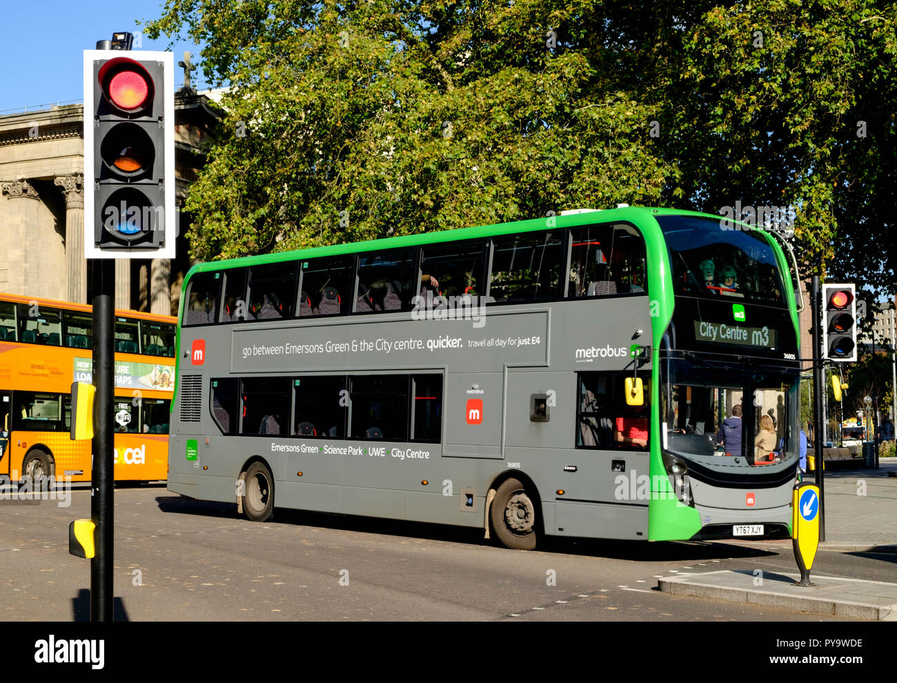 Around the City of Bristol,England UK a new metro bus Stock Photo Alamy