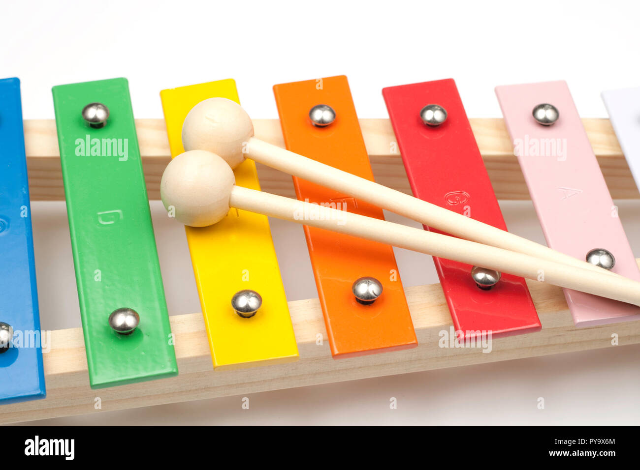 Colorful xylophone Stock Photo