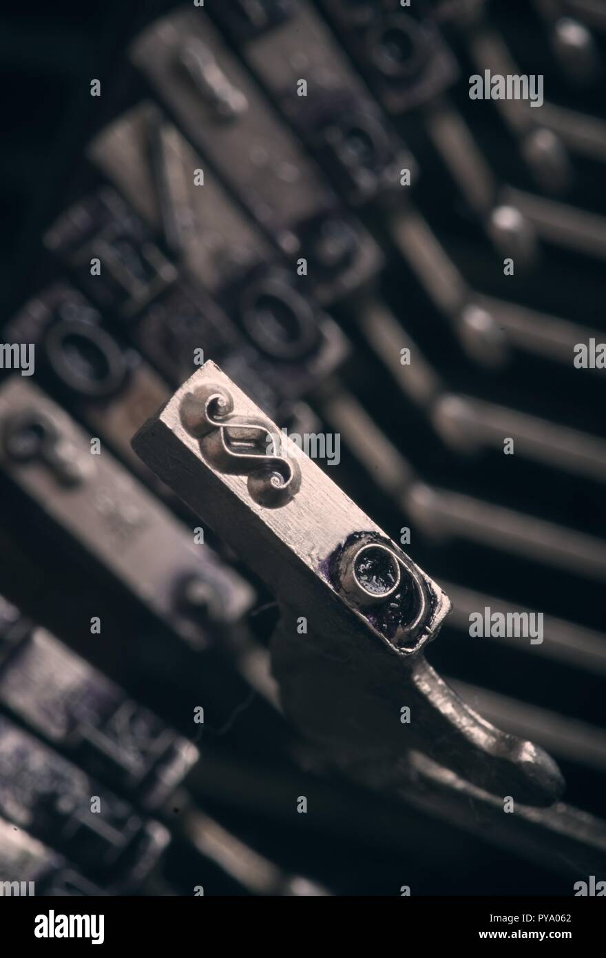 Section sign from an old typewriter Justice Concept Stock Photo Alamy