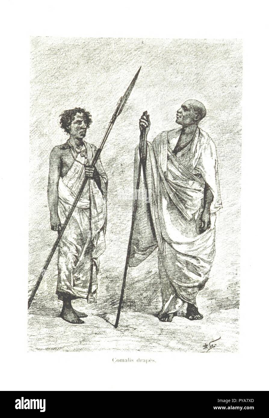 page 343 of 'La Vallée du Darror; voyage aux pays Çomalis, Afrique orientale. Types, scènes, paysages, panoramas hors texte, d'après les photographies et les croquis de l'auteur, etc' by Th0062. Stock Photo